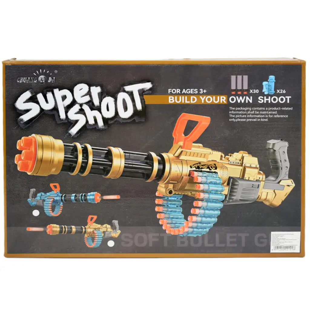 SuperShoot: Elektronisches riesiges Schaumstoffgeschütz mit Patronen und Akku 70cm Bild 11