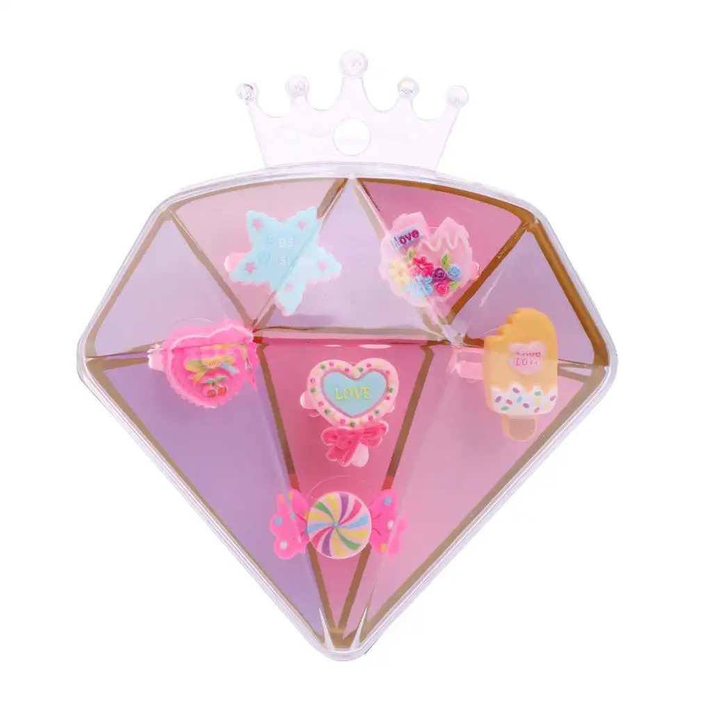 Süßigkeiten-Ringset in verschiedenen Varianten in einer diamantförmigen Schachtel 1 Stück Bild 1