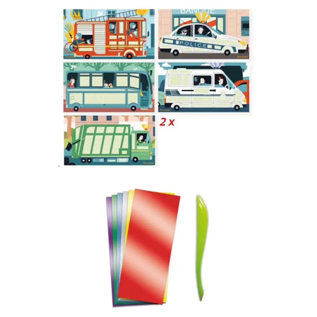 Sycomore: Artissimo Kreativset zum Dekorieren mit Metallfolie - Fahrzeuge Bild 2
