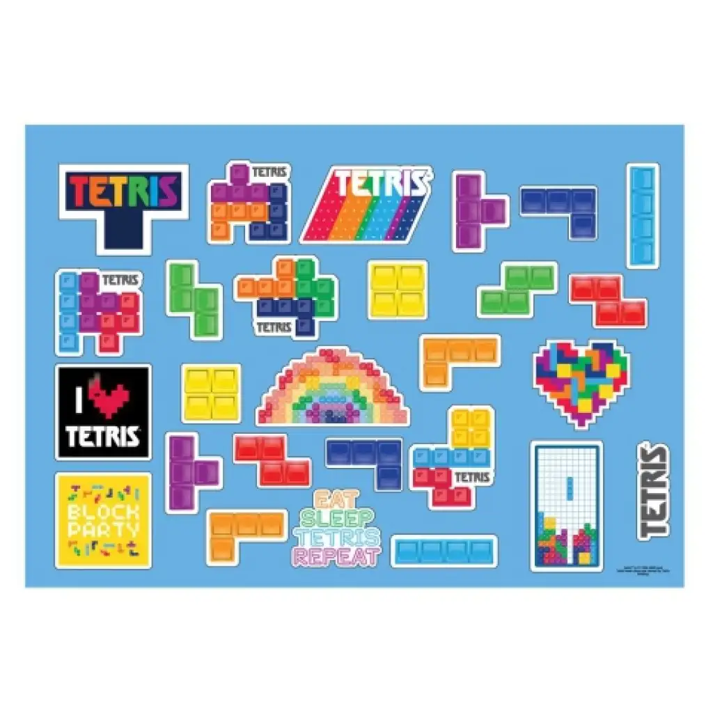 Tetris Skizzenbuch mit Aufklebern und Schablone Bild 2