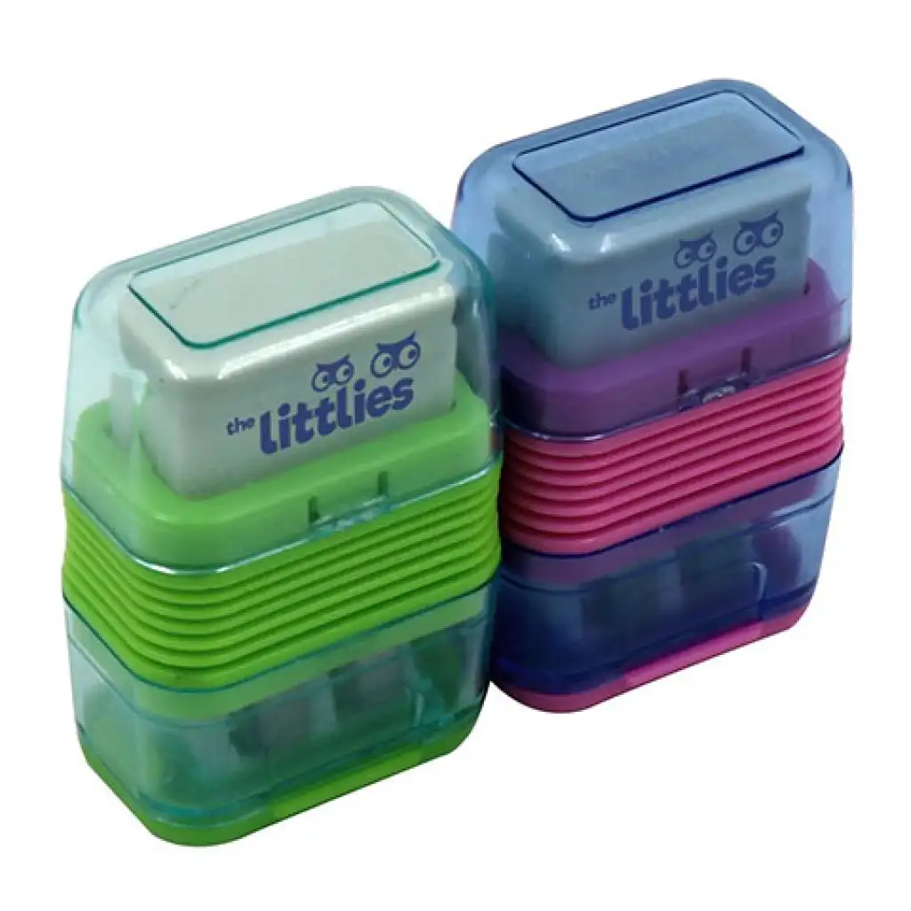 The Littlies: Bleistiftspitzer mit 2 Löchern und Radiergummi in verschiedenen Varianten Bild 2