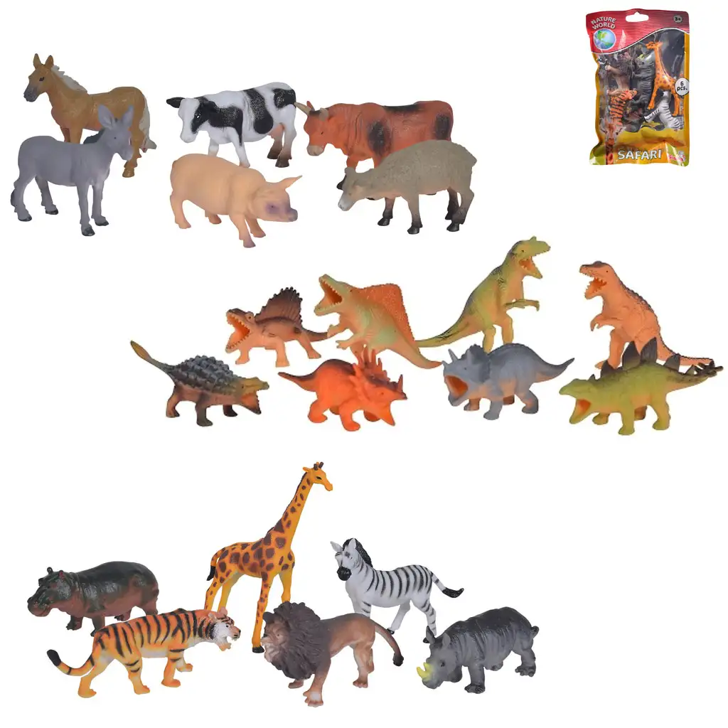 Tierfiguren-Set mit Bauernhof-, Dinosaurier- oder Dschungel-Tieren - Simba Toys Bild 1