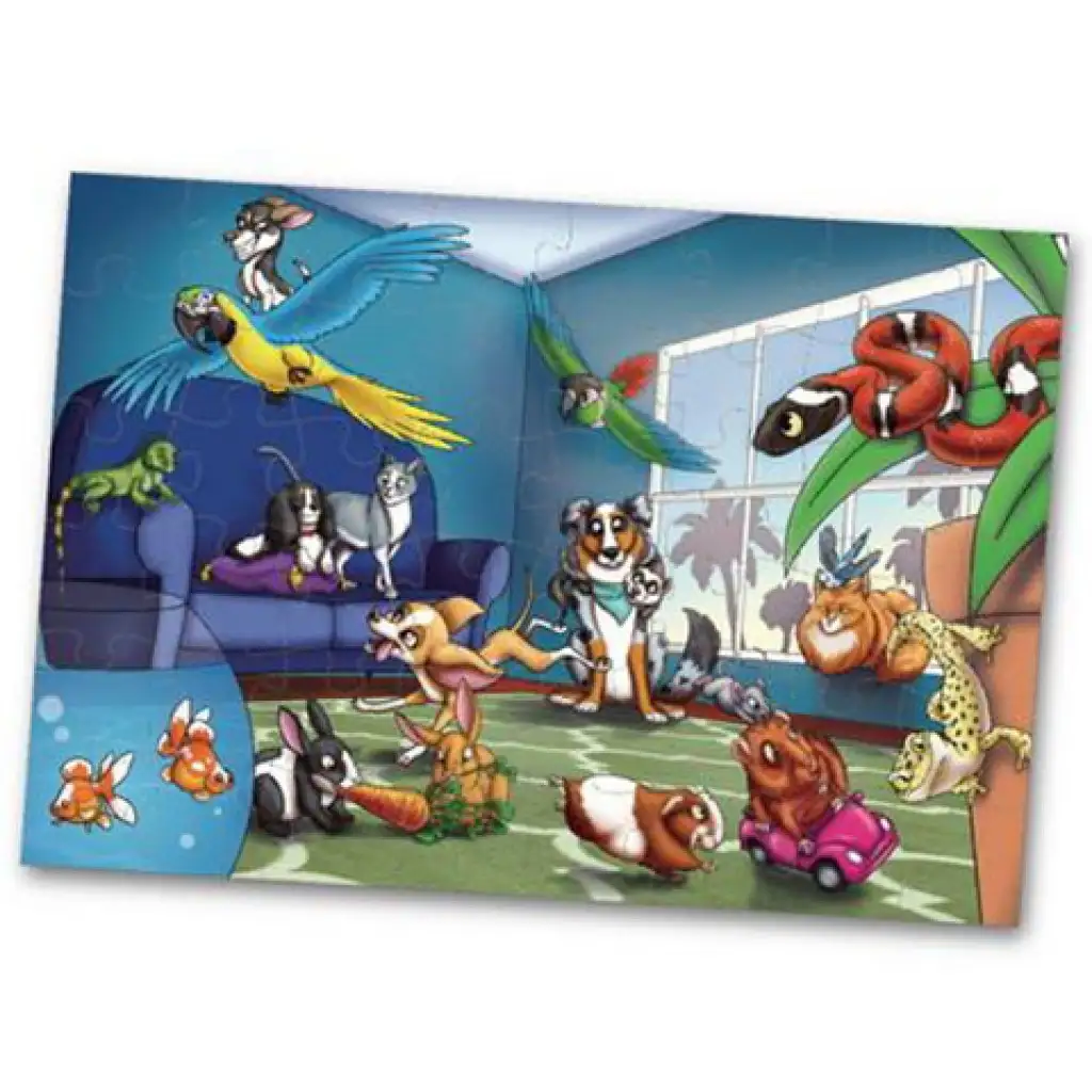 Tierparty 48-tlg. Bodenpuzzle 60x90cm Bild 3