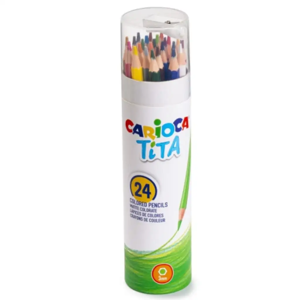 Tita 24er-Set Buntstifte in zylindrischer Verpackung - Carioca Bild 1