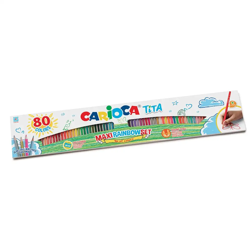 Tita Maxi Rainbow 80er-Set Buntstifte - Carioca Bild 1