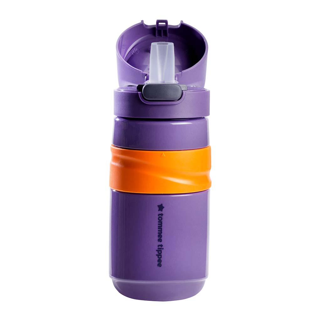 Tommee Tippee: Superstar Flip-Top-Trinkbecher mit Strohhalm in lila 500ml (18 Monate+) Bild 2