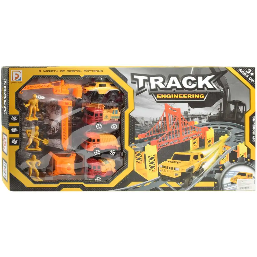 Track Engineering Rennstrecken-Set mit Baumaschinen und Arbeitern, 89-teiliges Set Bild 1