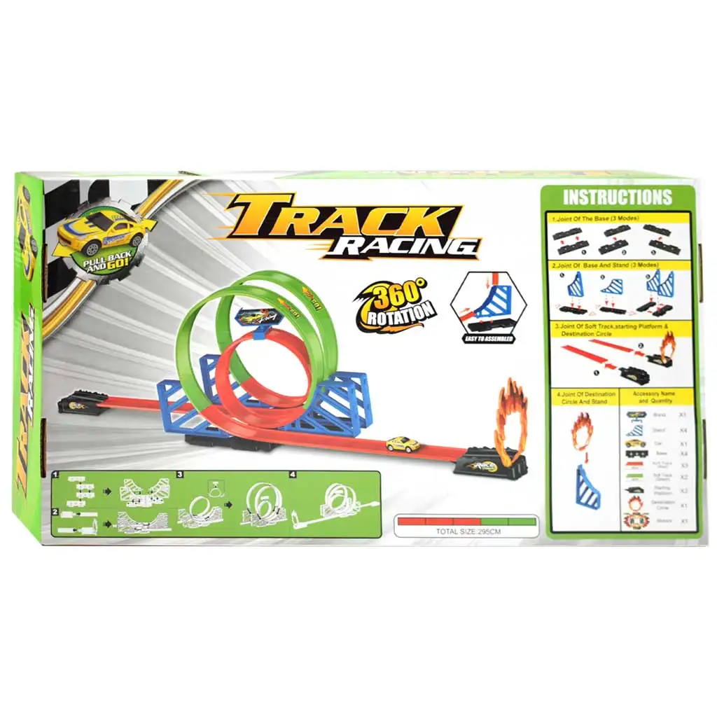Track Racing: 360°-Doppel-Super-Loop-Rennstrecke mit 1 Auto 1/64 Bild 2