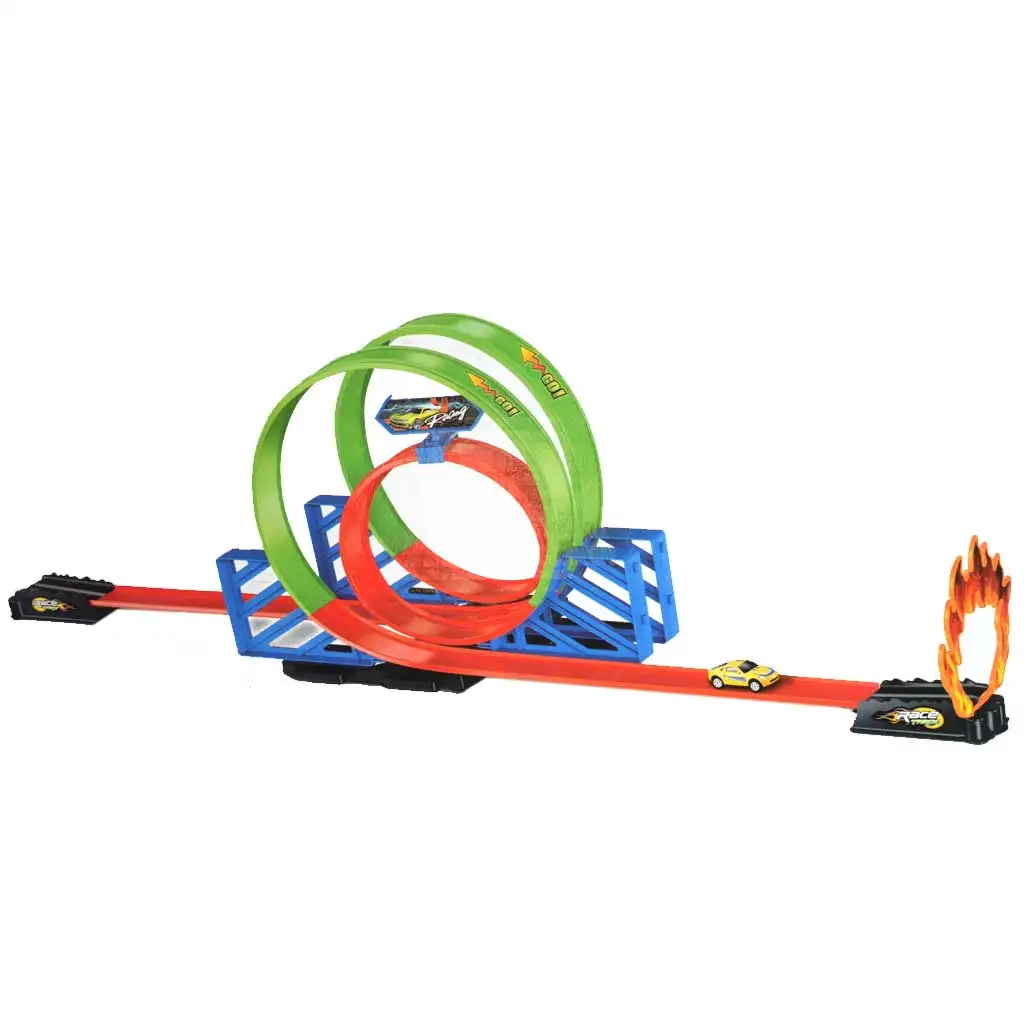 Track Racing: 360°-Doppel-Super-Loop-Rennstrecke mit 1 Auto 1/64 Bild 3