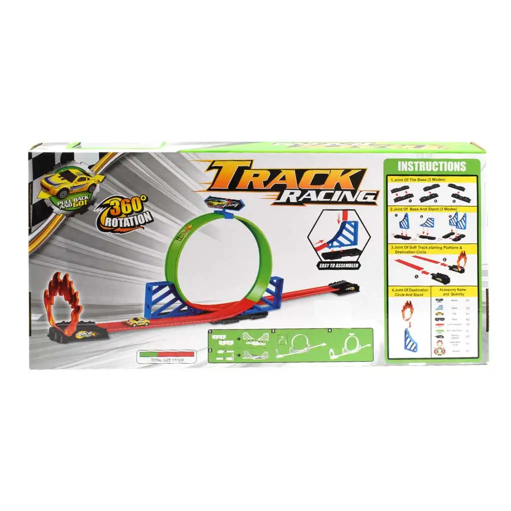 Track Racing 360°-Super-Loop-Rennstrecke mit 1 Spielzeugauto Bild 2
