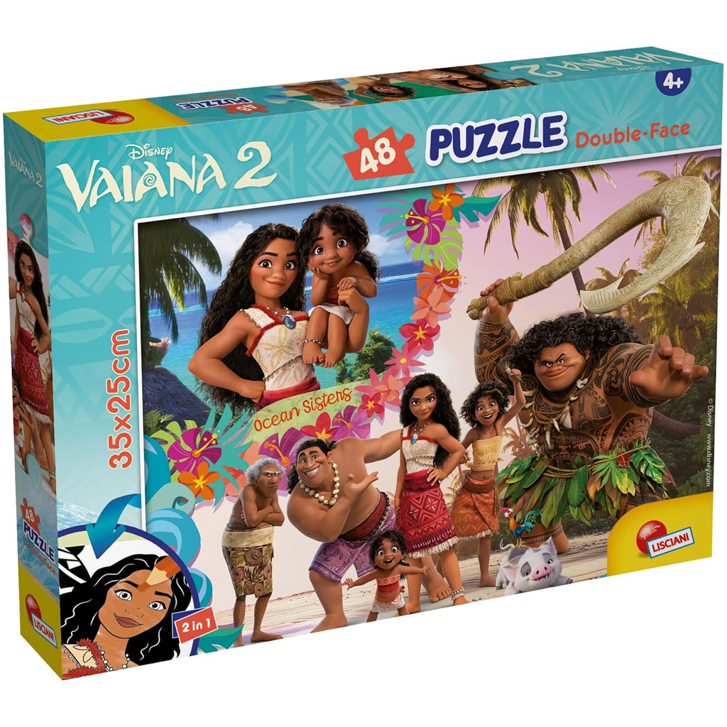 Vaiana 2-in-1 Puzzle und Malset, 48 Teile, 35x25 cm – Lisciani Bild 1