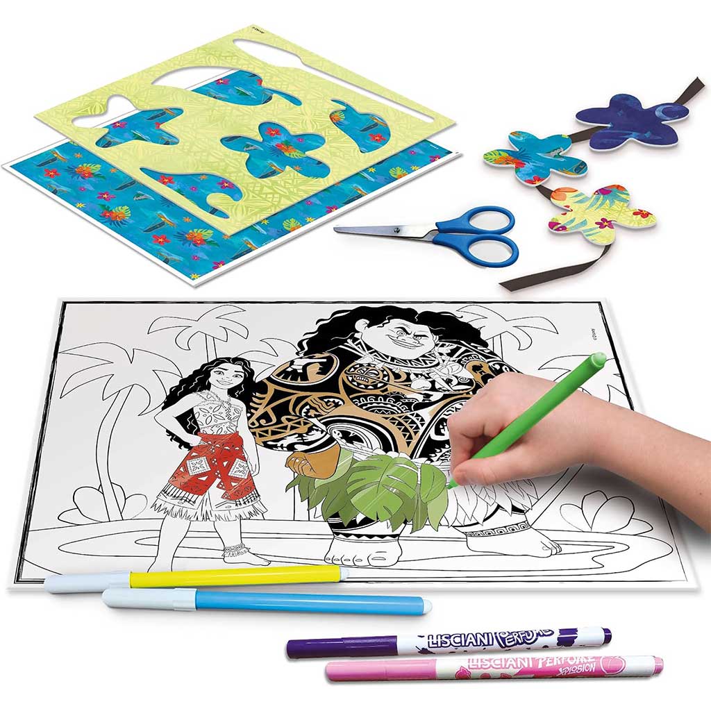 Vaiana 2 Zeichen Schule Set mit leuchtender Zeichenplatte - Lisciani Bild 4