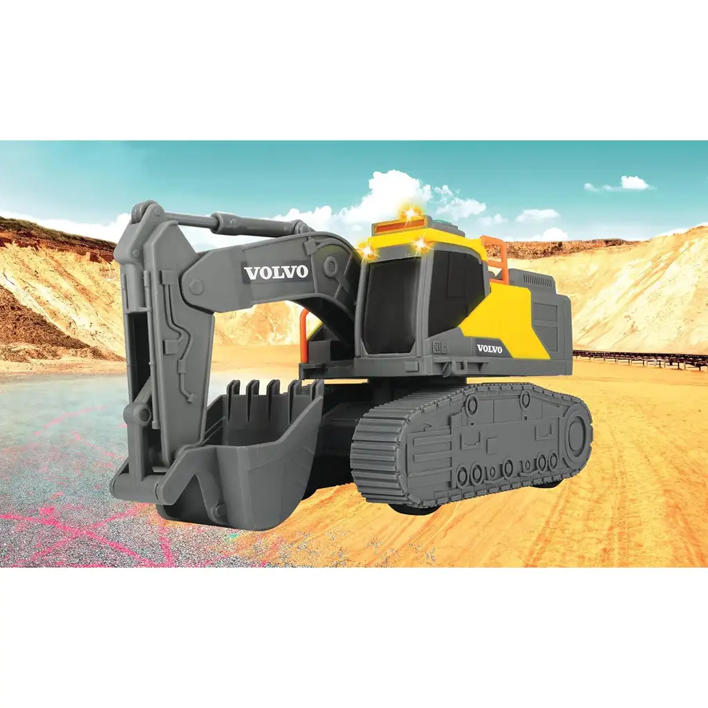 Volvo Bagger mit Licht- und Soundeffekten 23cm - Dickie Toys Bild 6