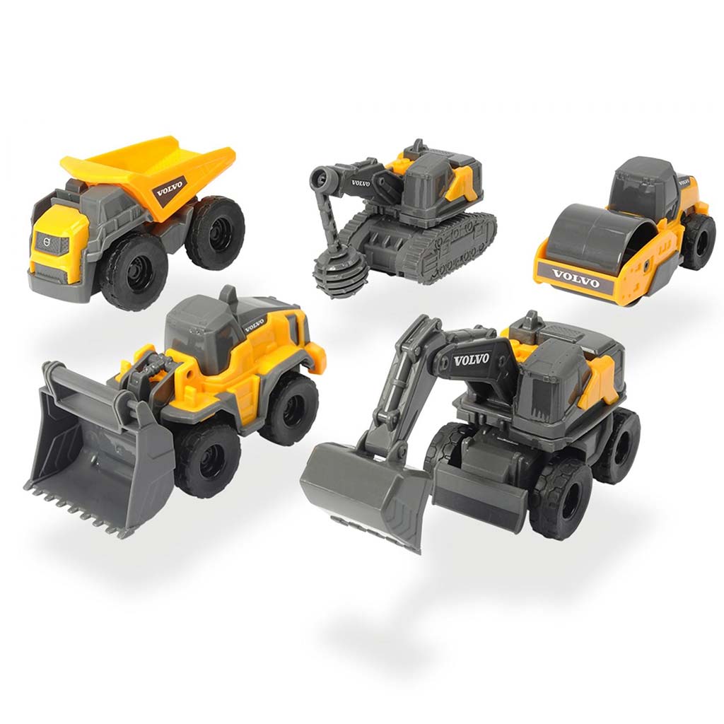 Volvo Mini-Baumaschinen 5er-Set - Dickie Toys Bild 2