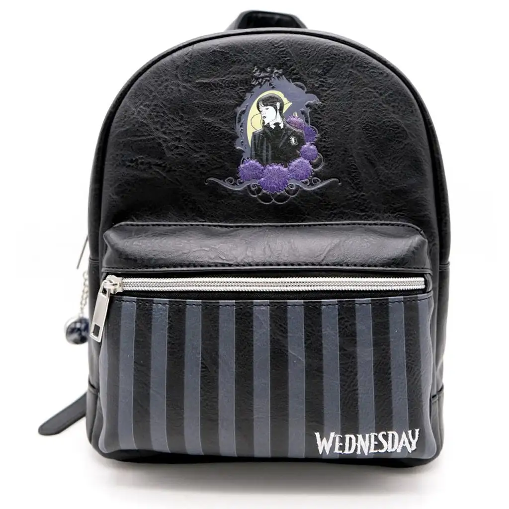 Wednesday schwarzer Rucksack 29x21x11cm Bild 1