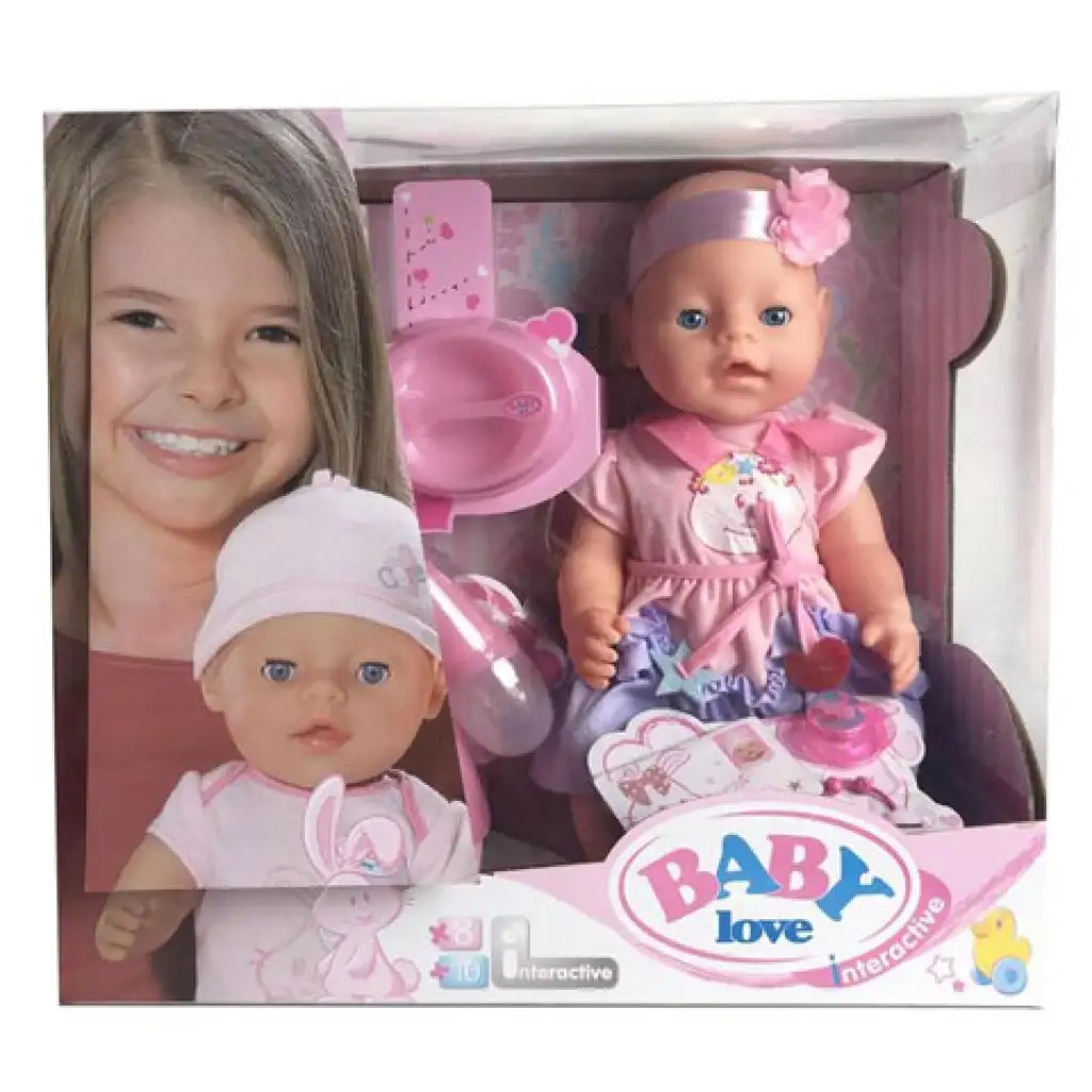 Weinendes Baby mit Schnuller und Zubehör Bild 1