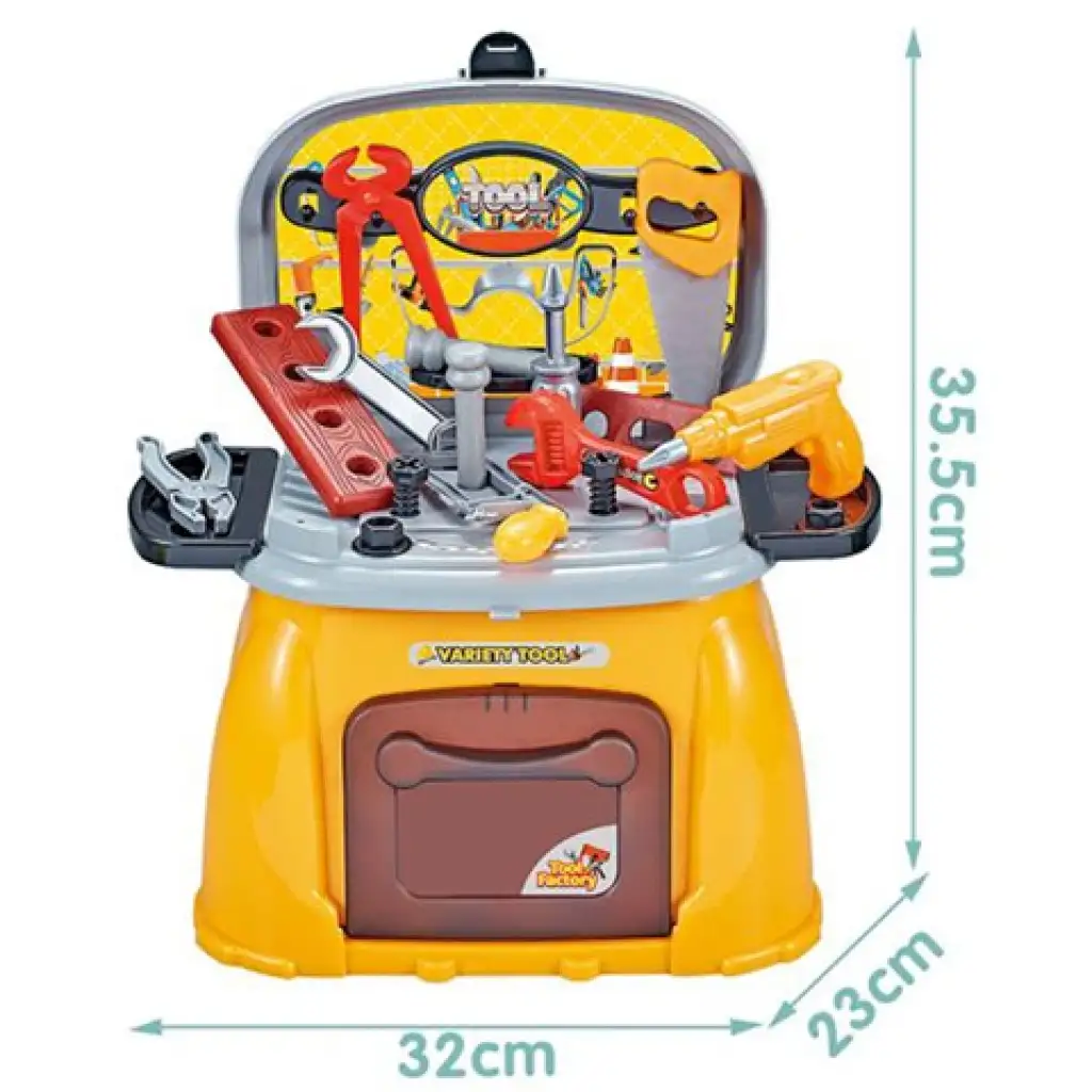 Werkbank-Set in tragbarem Hocker 32x35,5x23cm Bild 2