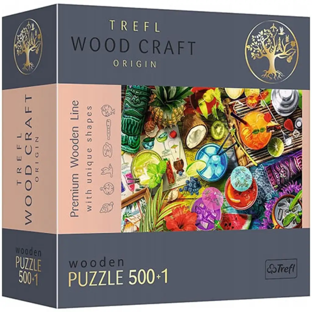 Wood Craft: Bunte Cocktails Holzpuzzle 500+1 Stück - Trefl Bild 1