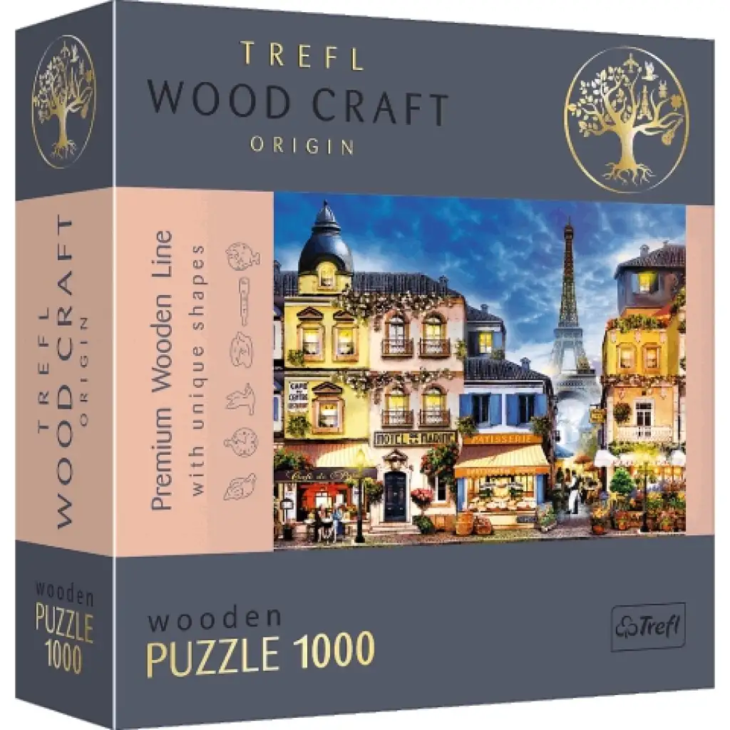 Wood Craft: Französische Gasse 1000-teiliges Premium-Holzpuzzle - Trefl Bild 1