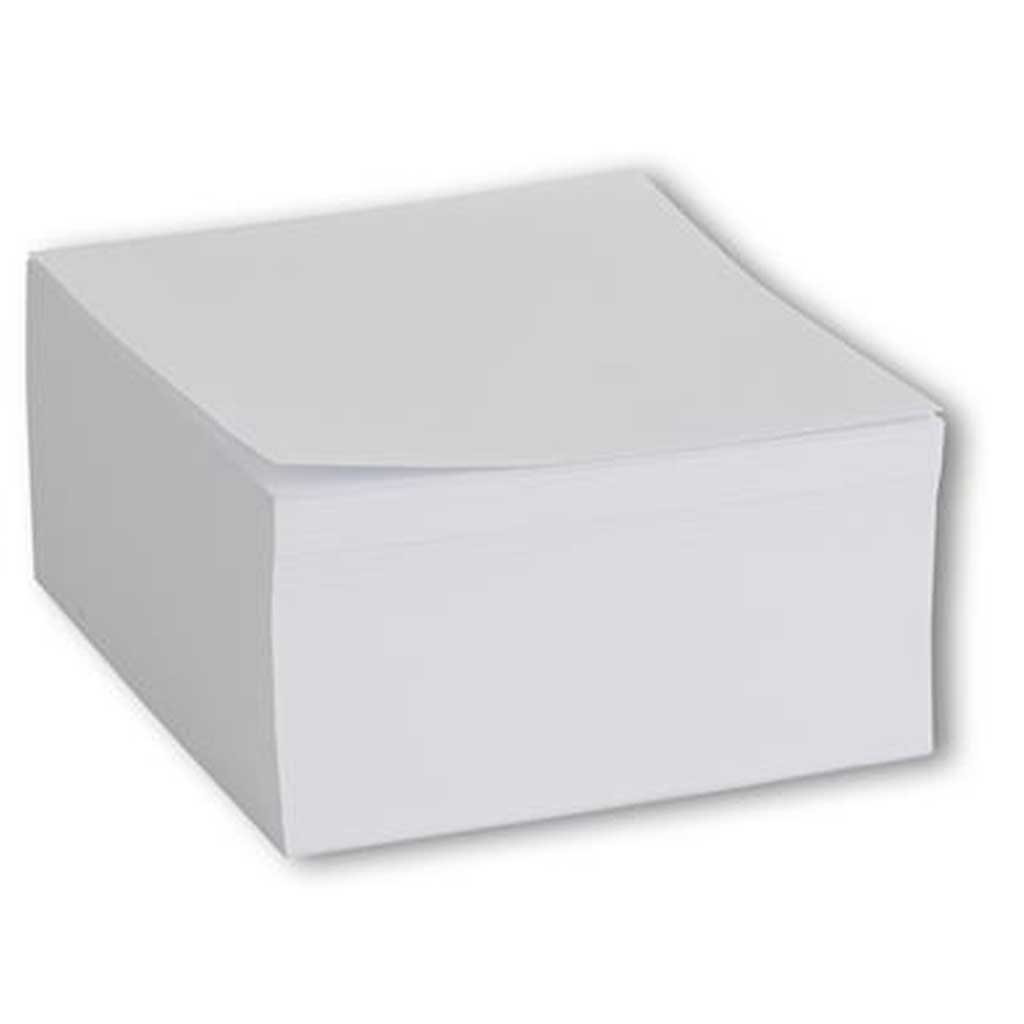 Würfel Notizblock 8,5x8,5x4cm mit 500 Blättern weiß geklebt Bild 1