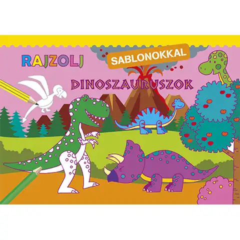 Zeichne mit Schablonen - Dinosaurier Malbuch Bild 1