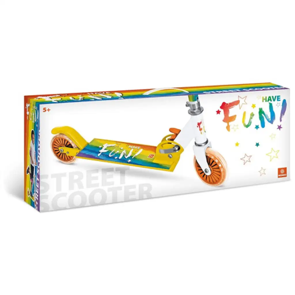 Zweirädriger Roller mit Regenbogenmuster - Mondo Toys Bild 2