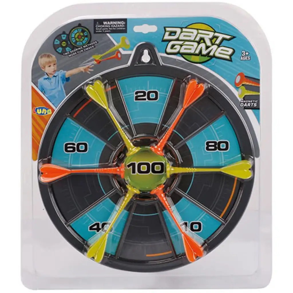Zweiseitige Dartscheibe mit Saugnapfpfeilen Bild 1