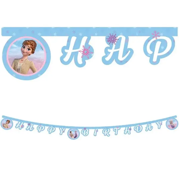 "Eiskönigin 2" Geburtstagsbanner "Happy Birthday" 200cm Bild 1