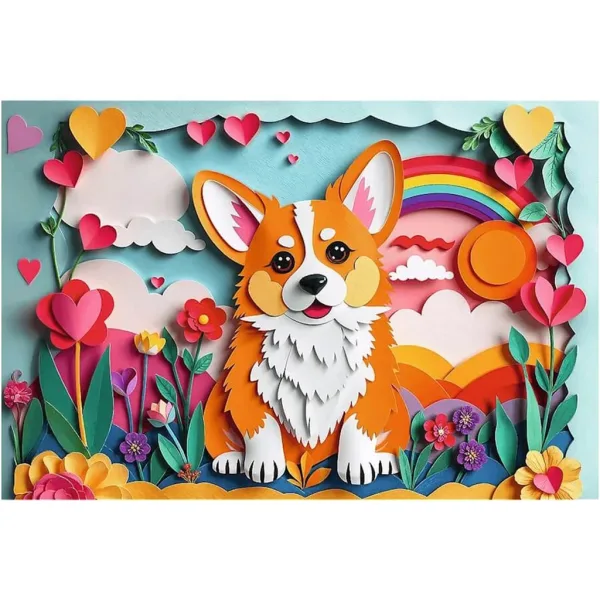 40-jähriges Jubiläum – Papierkunst: Kleiner Hund 160-teiliges Puzzle – Trefl Bild 2