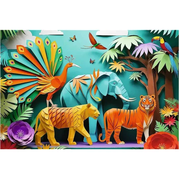 40-jähriges Jubiläum - Paper Art: Dschungel 160-teiliges Puzzle - Trefl Bild 2