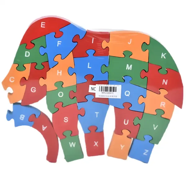 ABC - 123 Elefanten Holz Lernpuzzle Bild 6