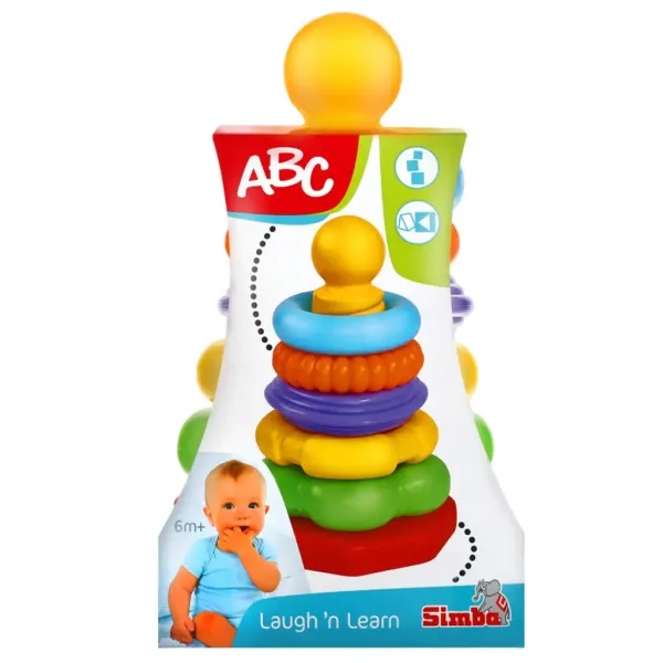 ABC bunter Ringpyramide 25cm - Simba Toys Bild 3
