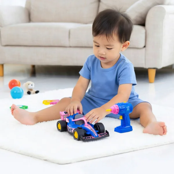 ABC zum Zusammenbauen: BWT Alpine Formel-1-Rennwagen - Dicke Toys Bild 3