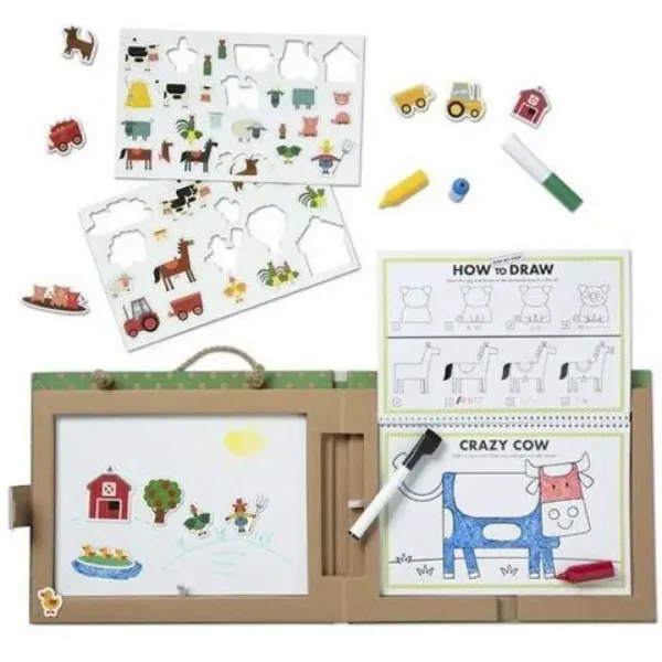 Abwischbares Zeichen- und Magnetbauernhof-Spielset - Melissa & Doug Bild 2
