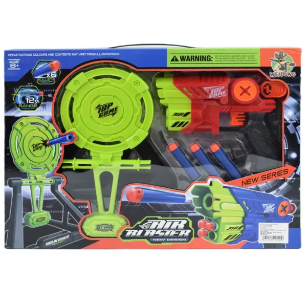 Air Blaster: EVA-Schaumstoffschusswaffe mit Zielscheibe und Munition 19x14cm Bild 7