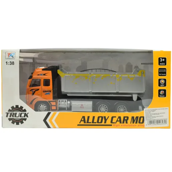 Alloy Car: Schwungrad-Kipplaster mit Licht und Ton 19cm Bild 5