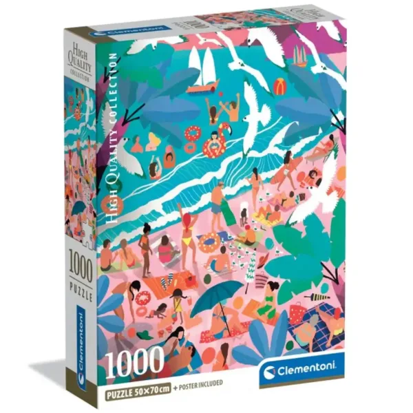 Am Sonntag am Strand HQC 1000-teiliges Puzzle - Clementoni Bild 1