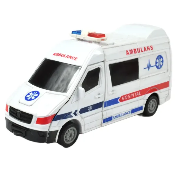 Ambulanz: Rettungswagen, der sich in einen Roboter verwandelt, in zwei Varianten, 13 cm Bild 2