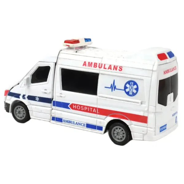 Ambulanz: Rettungswagen, der sich in einen Roboter verwandelt, in zwei Varianten, 13 cm Bild 3