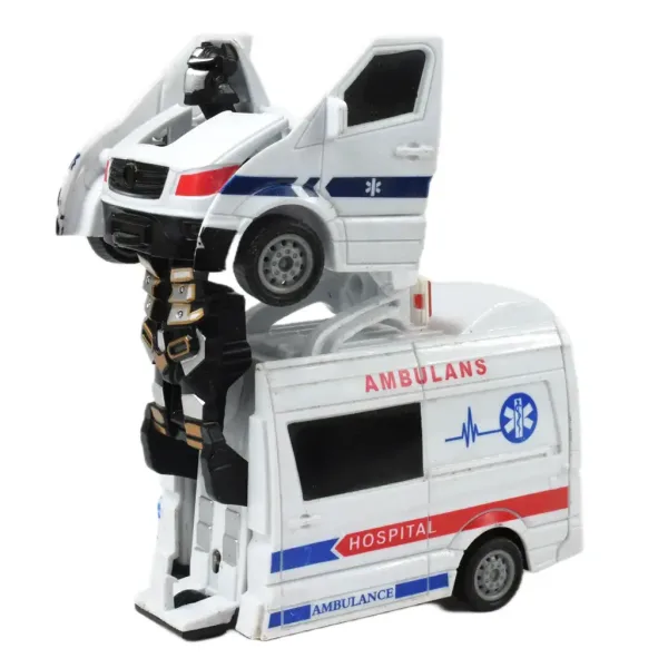 Ambulanz: Rettungswagen, der sich in einen Roboter verwandelt, in zwei Varianten, 13 cm Bild 4