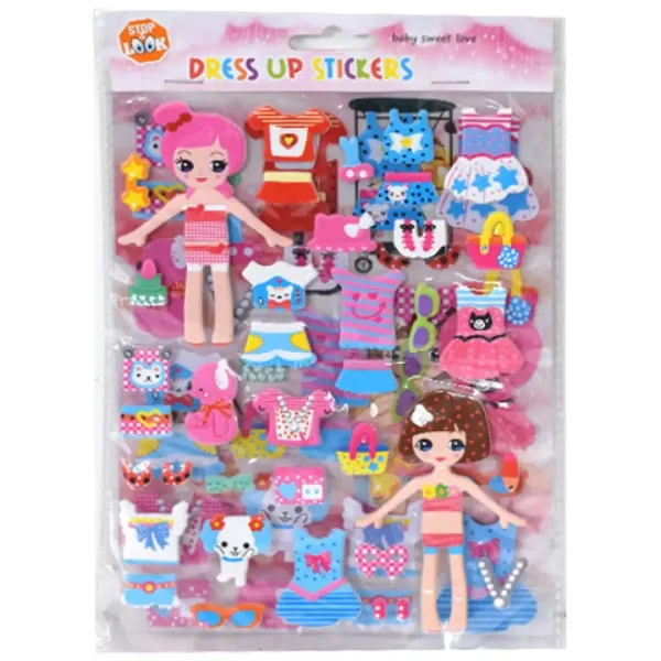 Anziehbare Mädchen Sticker-Set in vier verschiedenen Varianten Bild 3