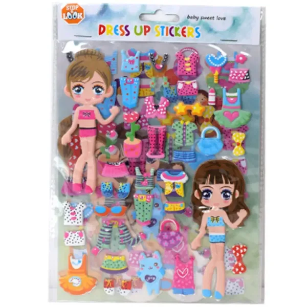 Anziehbare Mädchen Sticker-Set in vier verschiedenen Varianten Bild 4