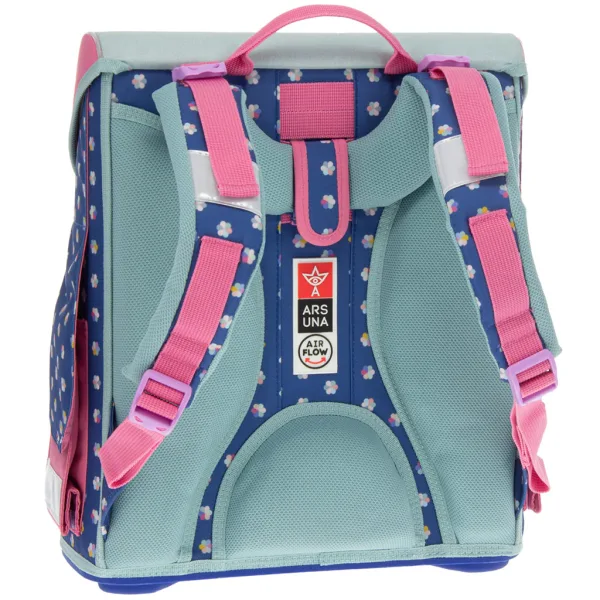 Ars Una: Frische Blumen Schultasche/Rucksack mit Magnetverschluss, 33 x 41 x 24 cm Bild 3