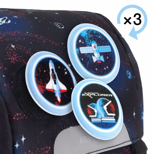 Ars Una: Space Explorer Easy-Pack Schultasche, Rucksack 27x38x18 cm Bild 6