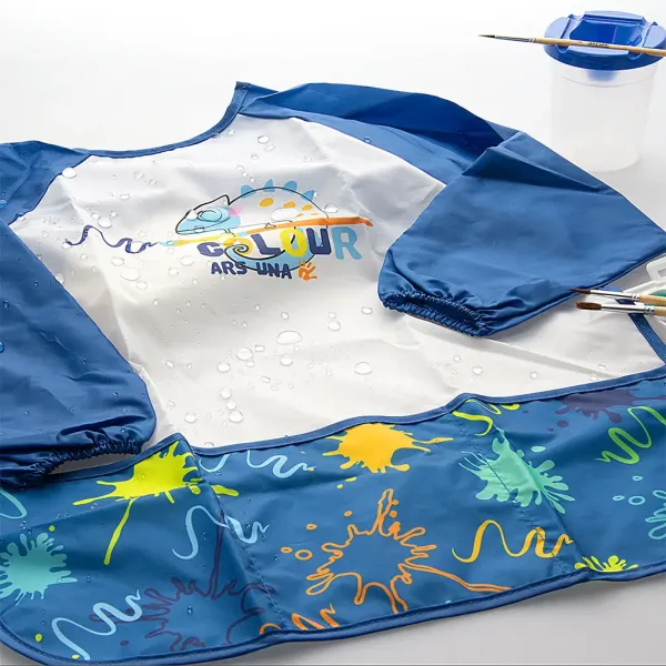 Ars Una: Wasserdichter Malkittel mit langen Ärmeln – Blue Splash Bild 3