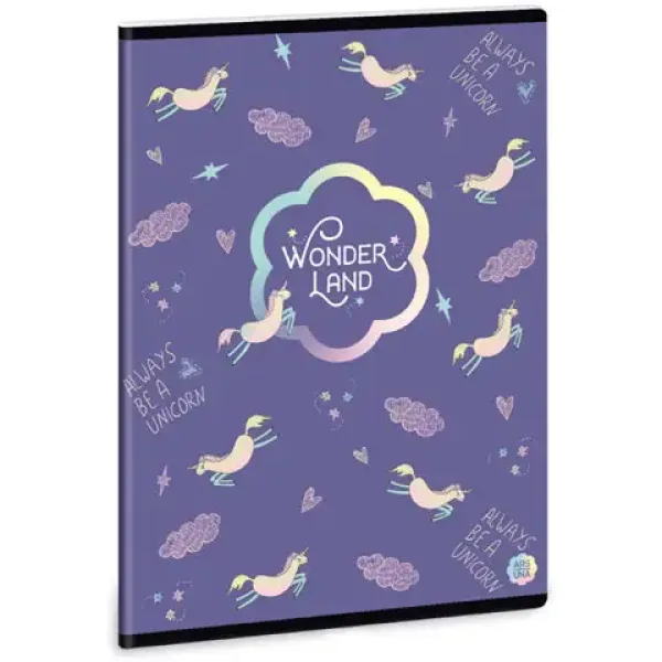Ars Una: Wonderland Unicorn liniertes Heft A/5 40 Blatt