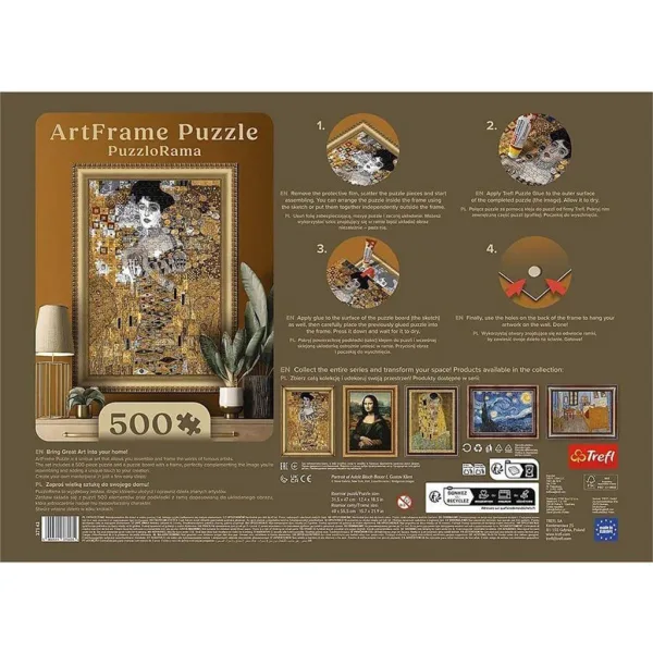 ArtFrame: Gustav Klimt - Adele Bloch-Bauer I. 500-teiliges Puzzle mit Rahmen - Trefl Bild 2