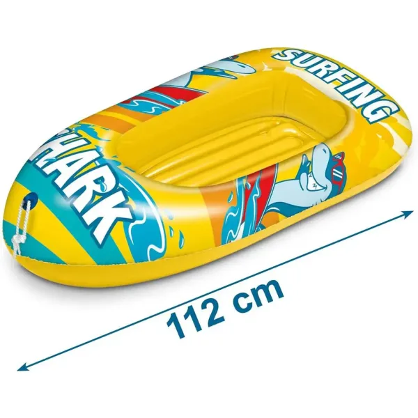 Aufblasbares Boot mit Haifischmuster 112cm - Mondo Toys Bild 3