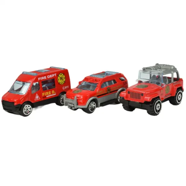 Auto-Modell: 16-teiliges Set von Rettungs-, Feuerwehr-, Militär- und Arbeitsfahrzeugen Bild 3