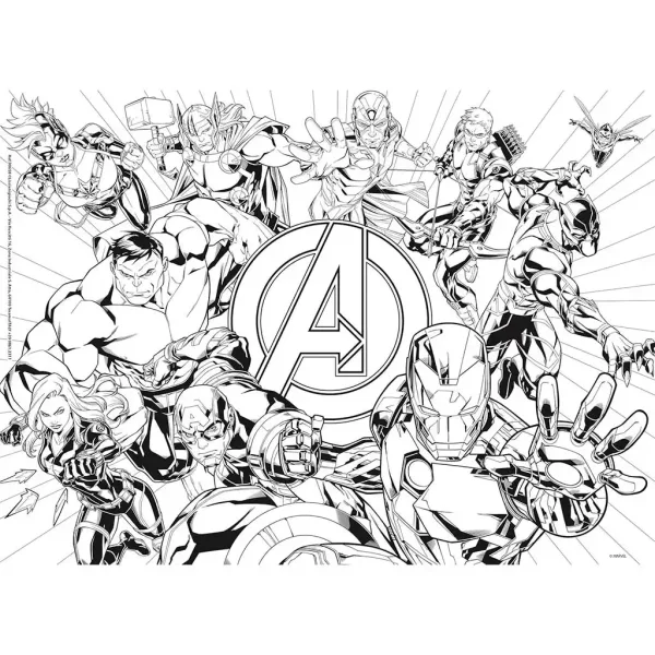 Avengers 2-in-1 60-teiliges Puzzle und Malbuch 35x25cm – Lisciani Bild 2